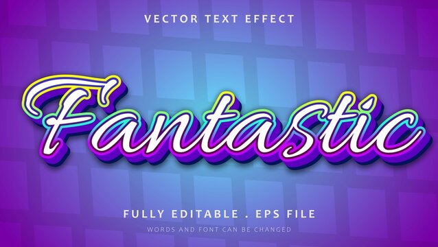 Modern Gradient Colorful Word Fantastic Editable Text Effect Design