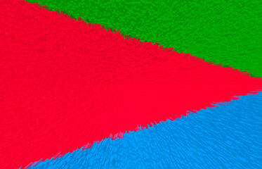 3d illustration of Eritrean flag. The flag of Eritrea is blue, green and red.