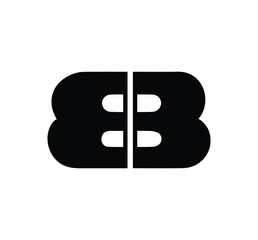 bb letter vector, BB Letter Logo Design  bold letter   - obrazy, fototapety, plakaty