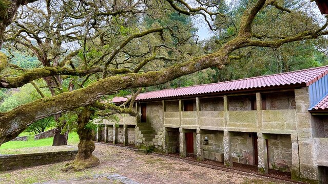monastery of Sao Joao d Arga mosteiro e igreja de Sao Joao dArga. High quality 4k footage