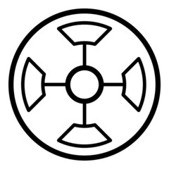 Reticle Scope Optical Sight Flat Icon Isolated On White Background