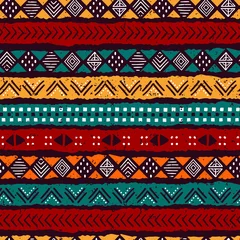 Foto op Canvas Hand drawn abstract seamless pattern, ethnic background, african style - great for textiles, banners, wallpapers, wrapping - vector design © TALVA