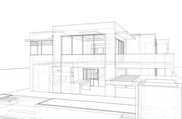 3d render of a house