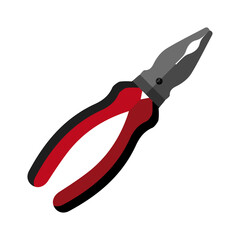 Colored pliers icon. A hand tool used to hold objects securely. Vector illustration isolated on a white background for design and web.