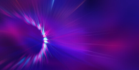 Dark abstract futuristic background. Neon glow, laser shapes, lines. Gradient blurred background.