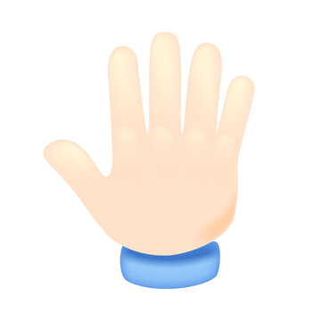 Raised Hand Emoji Icon Illustration Sign. Vote Vector Symbol Emoticon Design Vector Clip Art.