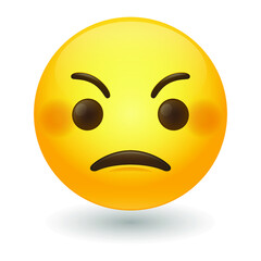 Angry Emoji Icon Illustration Sign. Rage Vector Symbol Emoticon Design Vector Clip Art.