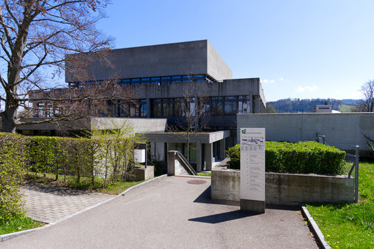 University of St. Gallen HSG main campus on a sunny spring day. Photo taken April 19th, 2022, St. Gallen, Switzerland.