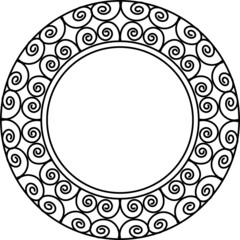 round frame on white