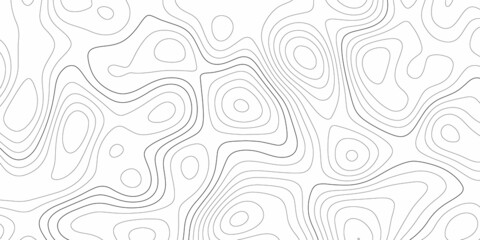 Fototapeta premium Abstract background with vector illustration of topographic line contour map, black-white design, Luxury black abstract line art, Topographic background and texture .Minimalistic wave concept. 