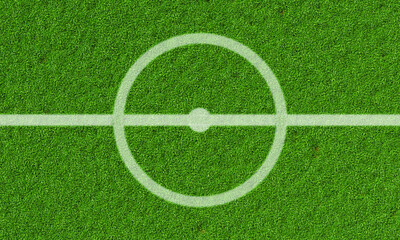 Center of soccer field background. Sport game and athletic concept. 3D illustration rendering © Shutter2U