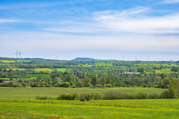Fototapeta na wymiar Rural landscape view at springtime