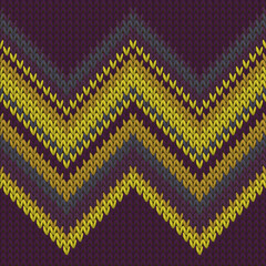 Stylish zig zal lines knitted texture geometric - obrazy, fototapety, plakaty