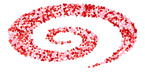 Paper cut rosy heart symbols flying vector background. Holiday celebration decor. Gift card