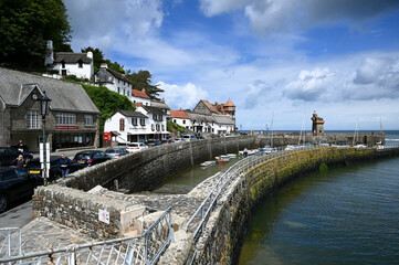 20.05.2022:  Lynmouth Harbour, Devon, England, UK. Rhenish Towera at harbour at Lynmouth in Exmoor National Park.