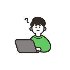 PCがわからない男性　green