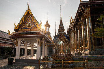 Fototapeta premium Wat Phra Kaew Temple, Landmark of Bangkok Province, Thailand