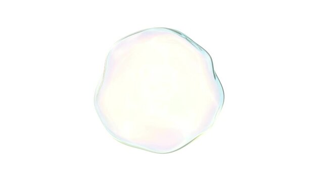 Realistic soap bubble Beautiful 3d style Fresh water able to loop seamless 4k