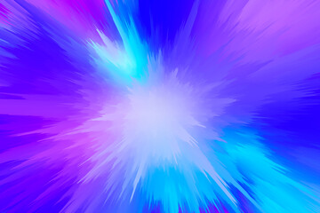 Obraz premium Speed of light 3d illustration. Abstract motion generative holographic blue gradient background. Stylish splash texture in the technology and futuristic style