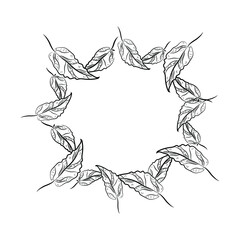 abstract floral frame