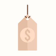 flat vector icon price tag with dollar symbol for advertising, promotion, marketing, discount, website and other elements with simple and unique design