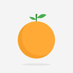 fresh orange fruit flat vector illustration