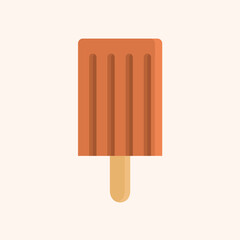 flat illustration of chocolate flavored popsicles with simple designs for menu elements, advertising, banners, etc.