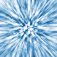 Simple graphic, blue and white, radiating from the center. An endless stream of streams ejected from a smooth flowing plot background. Abstract. Used for illustration. and public relations in all prof