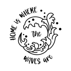 Summer waves lettering