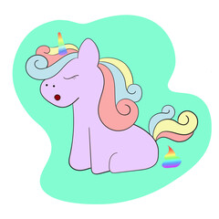 Pink Rainbow Pooping Unicorn