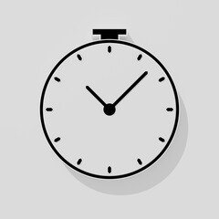 3D Rendered Clock Timer Countdown Icon Design