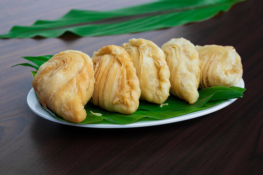 Malaysia popular and traditional snack Karipap filled with potato fillings.