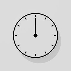 3D Rendered Clock Timer Countdown Icon Design