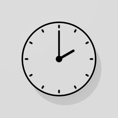 3D Rendered Clock Timer Countdown Icon Design