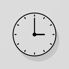 3D Rendered Clock Timer Countdown Icon Design