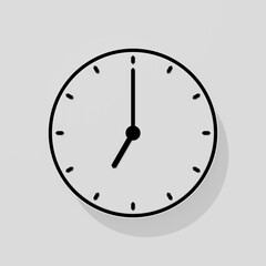 3D Rendered Clock Timer Countdown Icon Design