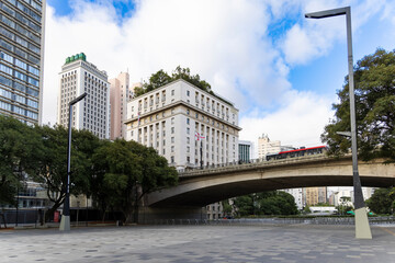 Renovated Anhangabau Valley in downtown São Paulo, SP, Brazil