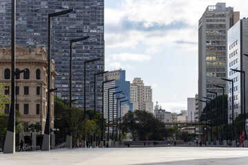 Renovated Anhangabau Valley in downtown São Paulo, SP, Brazil