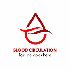 Obraz premium Blood circulation design logo template illustration