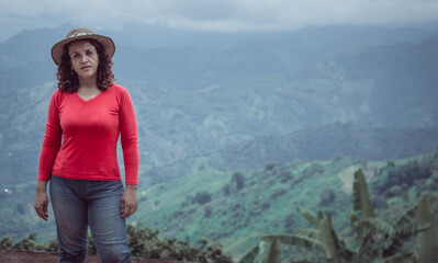 Naklejka premium Female cafe worker