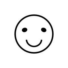 Emoji face smiley icon line symbol. Isolated vector illustration of happy sign concept for your web site mobile app logo UI design.