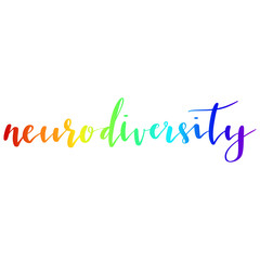 Neurodiversity hand lettering vector illustration