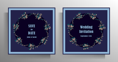 Obraz premium Wedding design set of vector templates.
