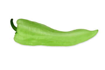 green sweet pepper isolated on white background.
