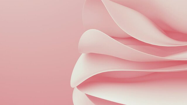 Pink Light Wavy Abstract WaveSoft Effect 3D Shapes in Motion Design Background Rendering Animation Windows 11 Effect