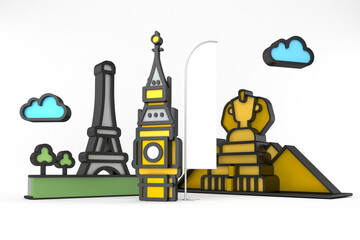 Fototapeta premium Flag Travel