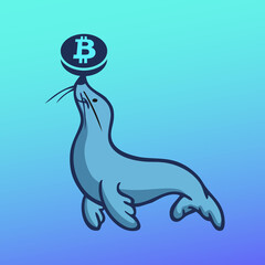 Mascot Character Walrus Logo Design Vector Illustration Template Idea