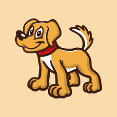 Mascot Character Puppy Logo Design Vector Illustration Template Idea
