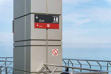 Exit to bus stop near sea shore