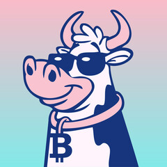 Mascot Character Cow Logo Design Vector Illustration Template Idea